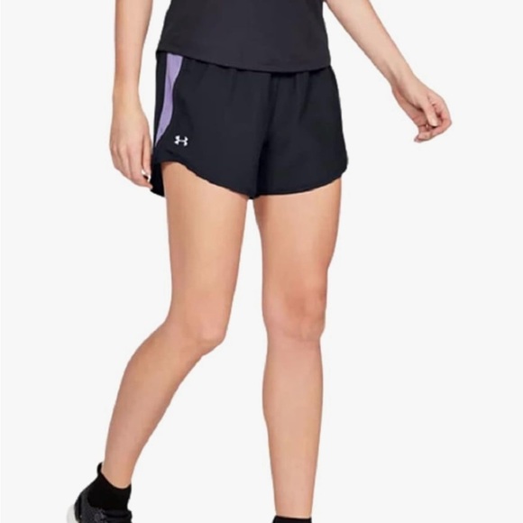 Under Armour Women's Speed Stride Black and Purple Large - Picture 1 of 11